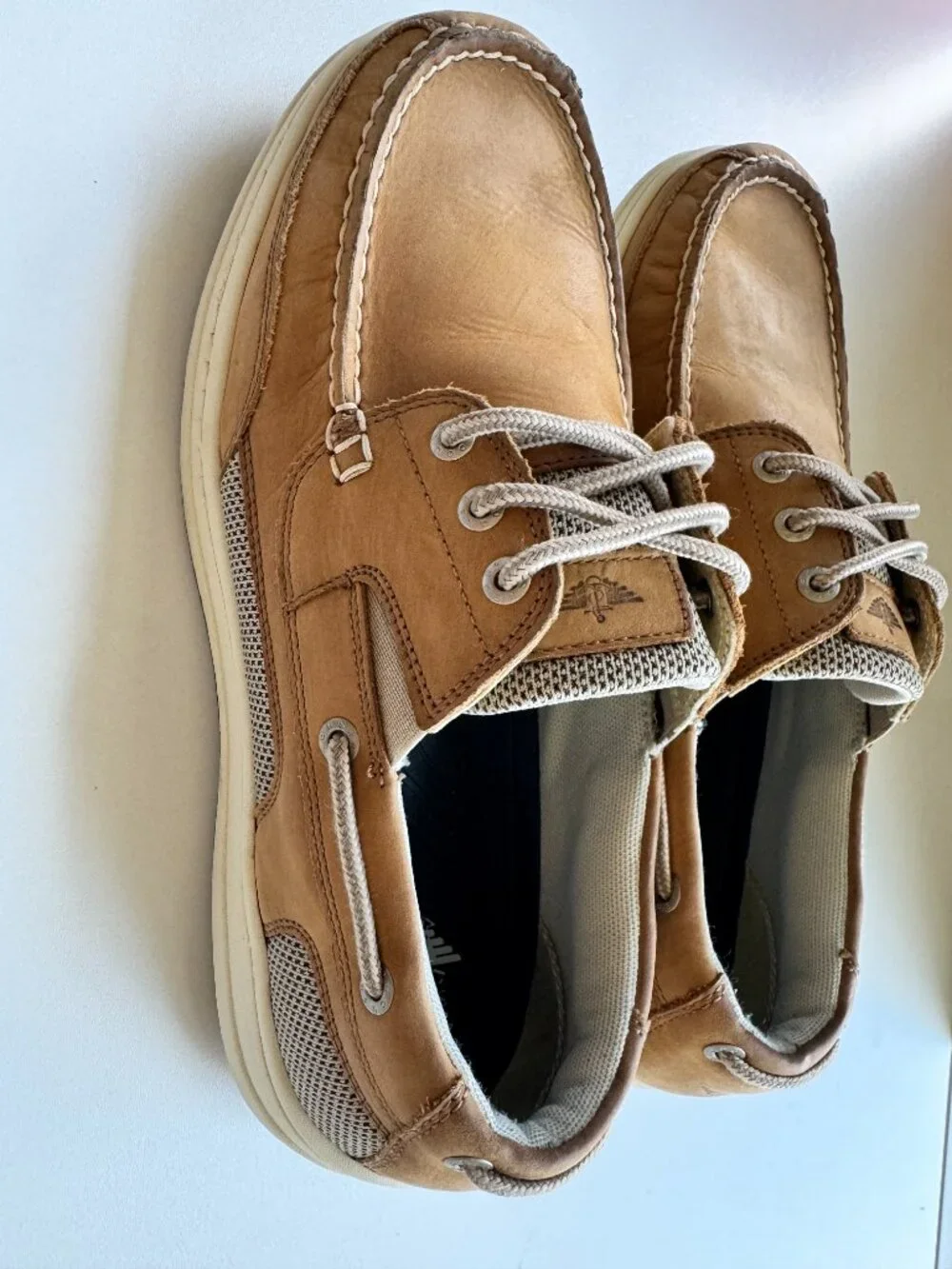 Dockers Genuine Leather Boat Shoes Men's Size 10W Tan